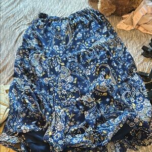 Krazy Kat Blue Floral Skirt